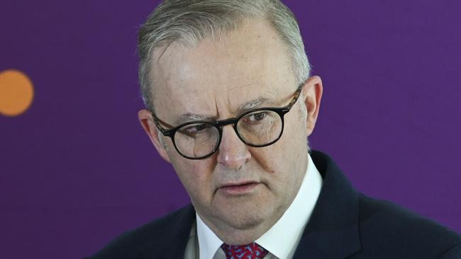 CANBERRA, AUSTRALIA, NewsWire Photos. FEBRUARY 7, 2024: The Prime Minister, Anthony Albanese attends the UN International Women's Day Parliamentary Breakfast at Parliament House in Canberra. Picture: NCA NewsWire / Martin Ollman