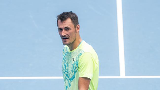 Bernard Tomic has crashed out of Australian Open qualifying. Picture: Tony Gough