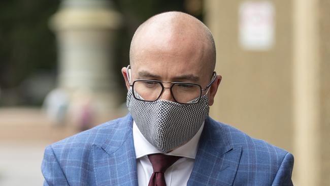 Julian Morrow leaves the NSW Supreme Court in Sydney on Wednesday. Picture: Liam Mendes