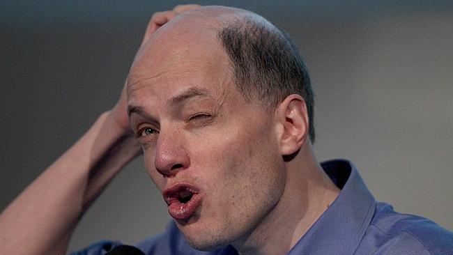 Alain de Botton delivers a speech at QUT Kelvin Grove. Pic: Adam Smith