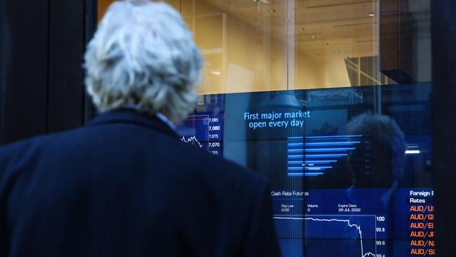 SYDNEY, AUSTRALIA - NEWSWIRE PHOTOS June 06 2022:  A general view of the digital boards at the ASX in Sydney. Picture NCA Newswire/ Gaye Gerard.