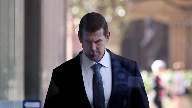 Ben Roberts-Smith pictured as he arrives at the Supreme Court. Picture: Damian Shaw