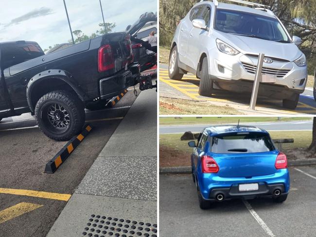 From parking in no parking zones to taking up multiple car spots - the Gold Coast has some of the worst parkers.