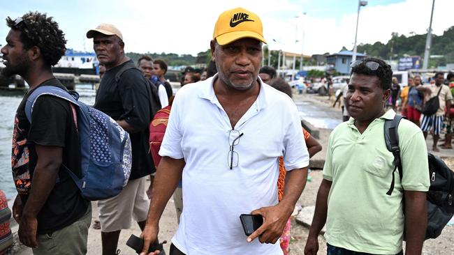 Daniel Suidani leaves for his hometown to cast his vote in the April 15 general election in which he was swept back into parliament. Picture: Saeed Khan/AFP