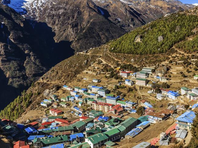 ESCAPE: INTREPID NEPAL .. Matt Johnston story .. a view of Namche Bazaar. Picture: iStock