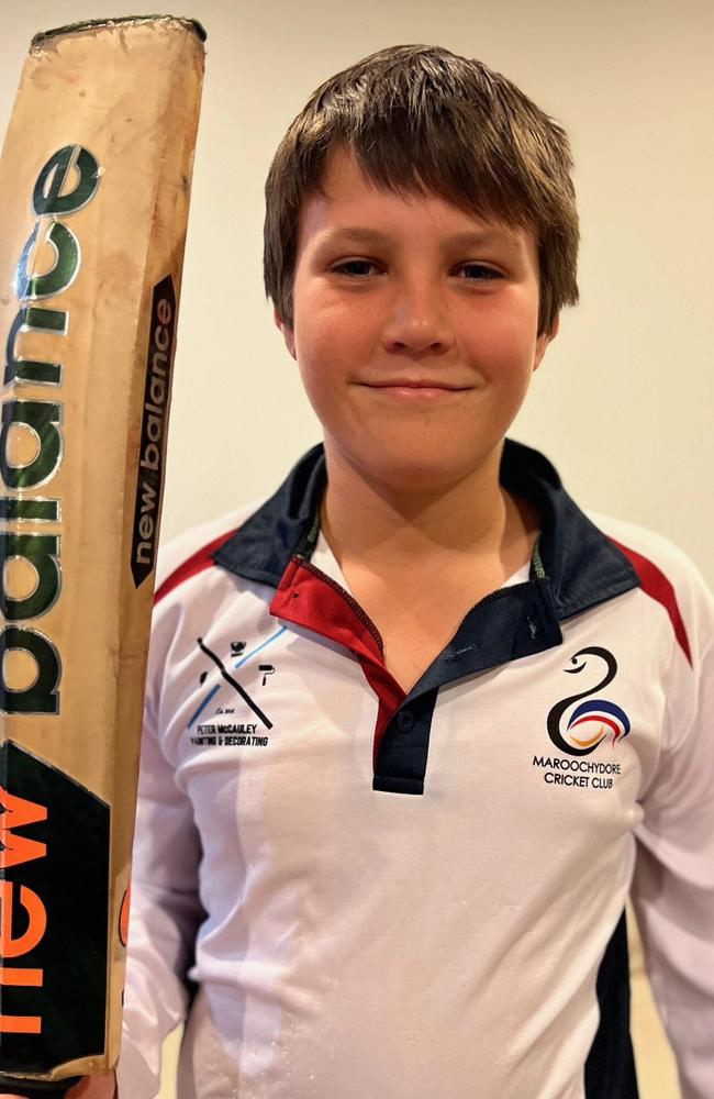 Maroochydore cricket talent Aiden Darcy.