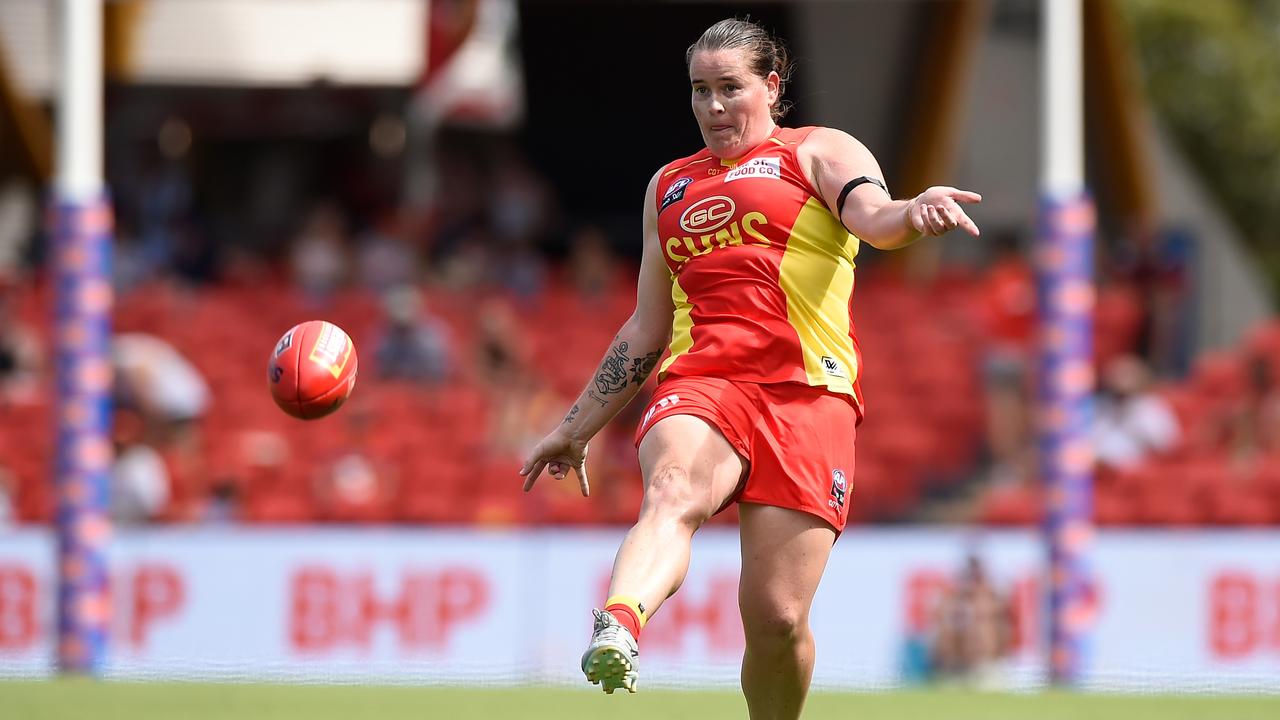 Sarah Perkins is an AFLW drawcard. (Photo by Matt Roberts/Getty Images)