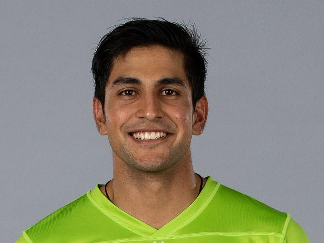 SYDNEY, AUSTRALIA - DECEMBER 04: Jason Sangha poses during the Sydney Thunder Big Bash League 2020/21 headshots session at Sydney Olympic Park Sports Centre on December 04, 2020 in Sydney, Australia. (Photo by Mark Metcalfe/Getty Images)