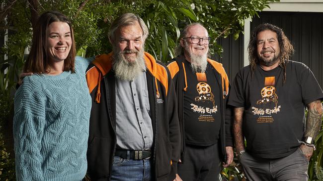 Jasmin Wilson, Scott Wilson, Byron Wright and Jimmy Perry at the Aboriginal Drug and Alcohol Council. Picture: Matt Loxton