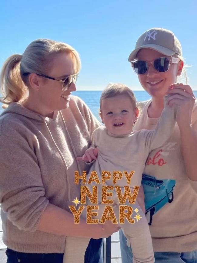 Wilson and Agruma with their daughter Royce mark the new year. Picture: Instagram