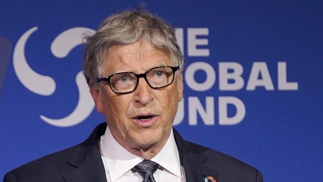 FILE - Bill Gates speaks during the Global Fund's Seventh Replenishment Conference, Sept. 21, 2022, in New York.  (AP Photo/Evan Vucci, File)