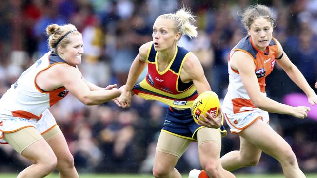 Adelaide Crows v GWS Giants at Thebarton Oval. Picture: Sarah Reed