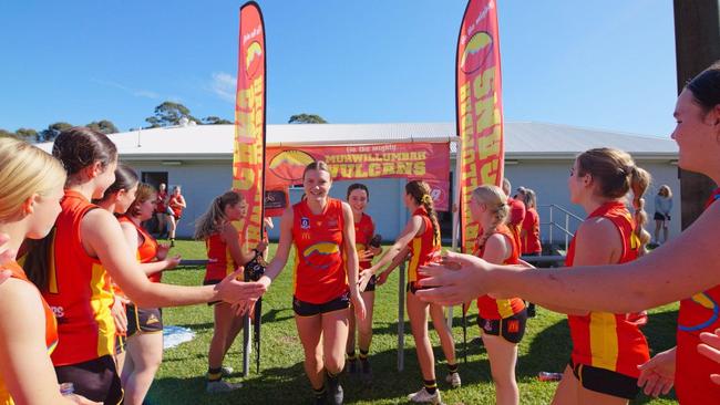 Tweed Coast Tigers Billi Hutton and Wren Hynes celebrated milestones - in Vulcans' colours.