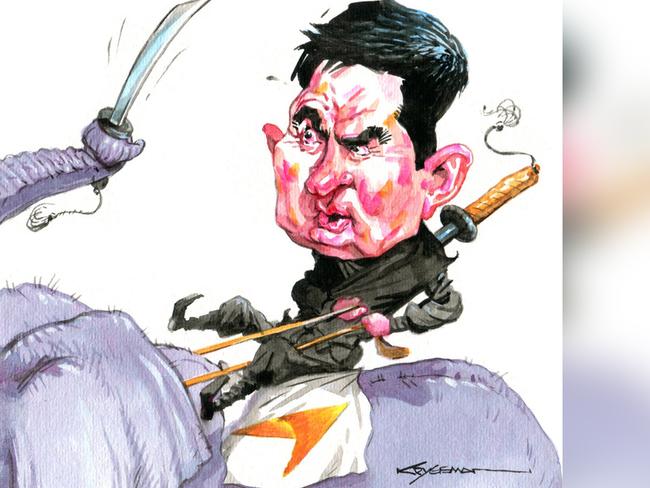 Sturt Krygsman illustration of Shaun Manuell (Aust. Super) for the business pages on 31/08/2024Version: Business Cartoon  (1280x720 - Aspect ratio preserved, Canvas added)COPYRIGHT: The Australian's artists each have different copyright agreements in place regarding re-use of their work in other publications.Please seek advice from the artists themselves or the Managing Editor of The Australian regarding re-use.