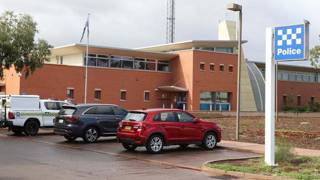 Port Augusta Police Station is on alert after being sent an envelope full of white powder. Picture: Tom Huntley