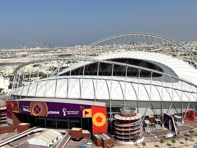 A view shows the Khalifa International Stadium in Doha on October 29, 2022, ahead of the Qatar 2022 FIFA World Cup football tournament. (Photo by Gabriel BOUYS / AFP)