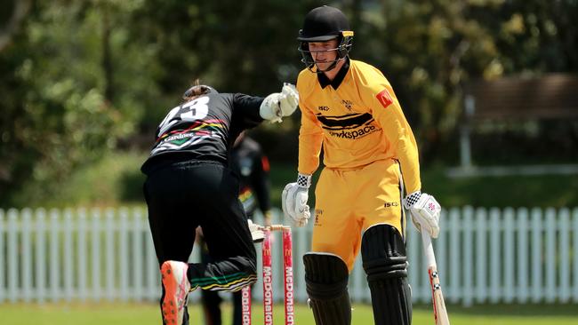 Jack Attenborough of UNSW bats in the match against Penrith.