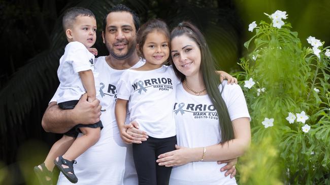 Zayn (1.5), Hisham, Yasmina (5) and Jade Baki at the Botanic Gardens, Gardens point. Picture: Renae Droop/AAP