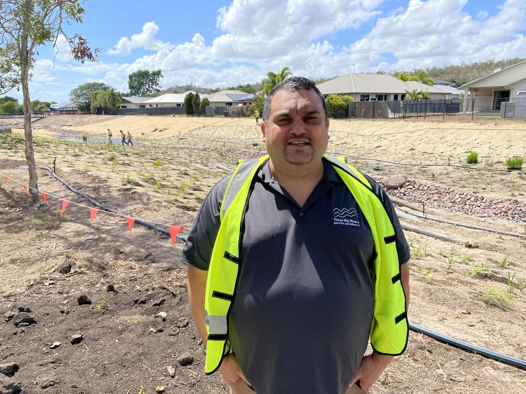 Three Big Rivers executive director Thomas Holden was proud of the Indigenous workforce contributing to the Bushland Beach naturalisation project. Picture: Leighton Smith.