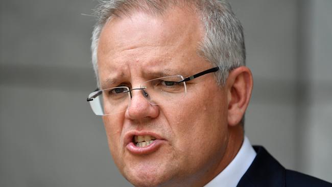 The Prime Minister told his backbench in a phone hook-up on Thursday that the inquiry could take the form of a royal commission or judicial inquiry. Picture: AAP