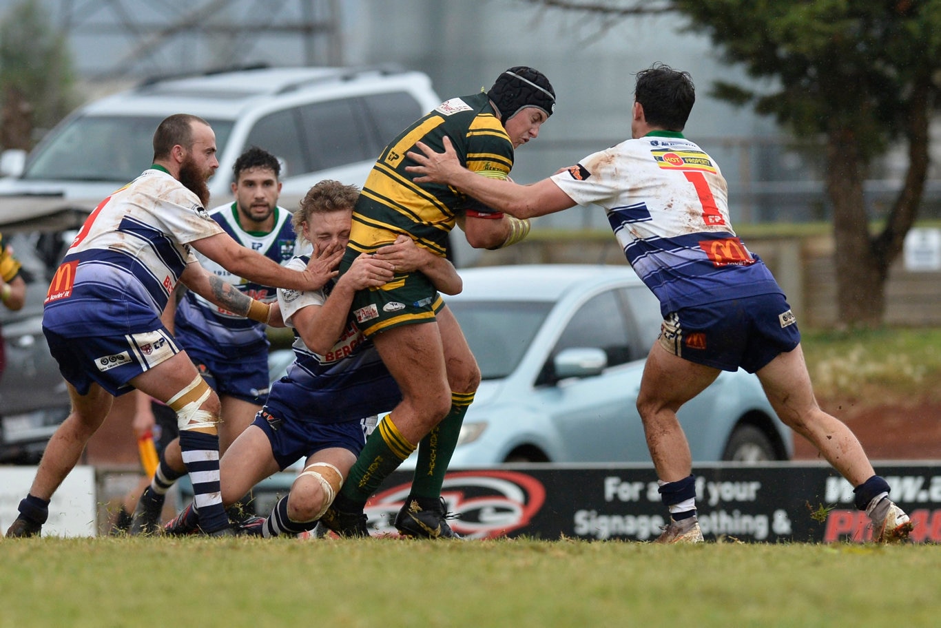 Wattles player Ty Gardner against Brothers in TRL Premiership round nine rugby league at Glenholme Park, Sunday, June 2, 2019. Picture: Kevin Farmer