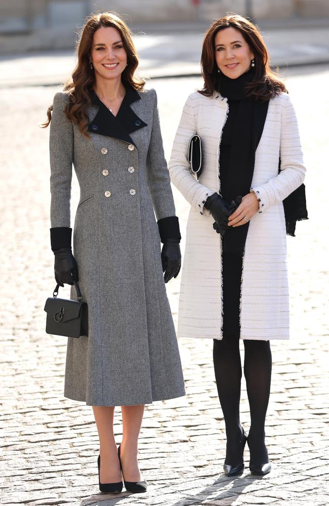 The Duchess of Cambridge and Mary, Crown Princess of Denmark. Picture: Getty Images