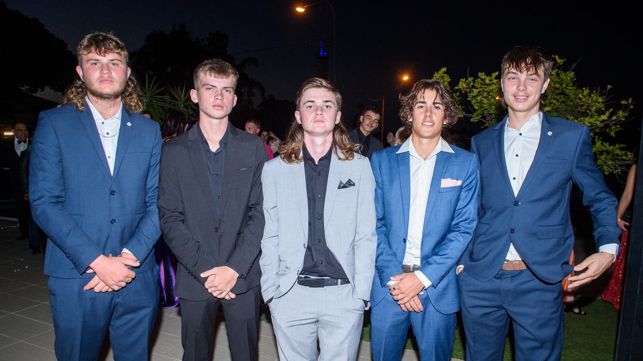 2022 Formals. Tec NQ at Allure Townsville. L-R Jayden Torrisi, Ben Buskell, Will Bosworth, Sam Bocska, Byron Frost.