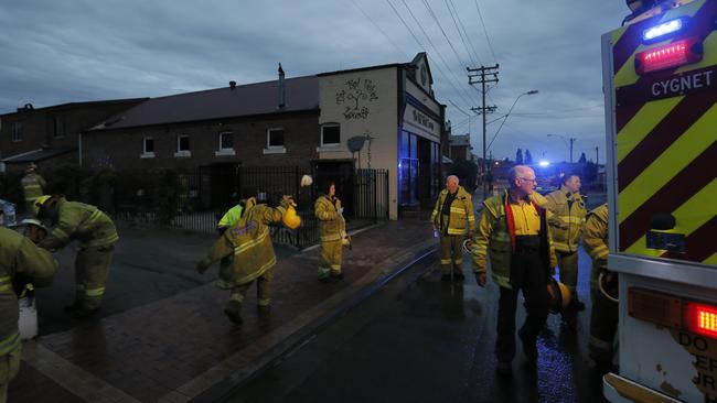 Tasmania Fire Service attend a structure fire at the iconic Cygnet eatery, The Red Velvet Lounge.