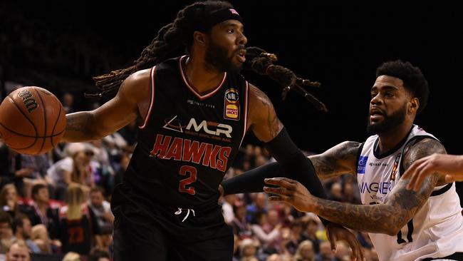 Jordair Jett goes on the attack against Melbourne United.