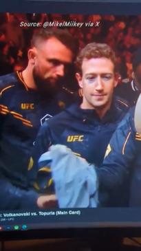 Zuckerberg's hugely awkward moment prior to Volkanovski's brutal KO