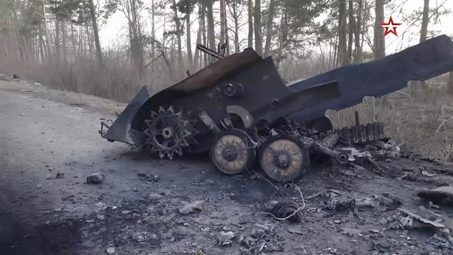 A Ukrainian military convoy was bombed. Picture: east2west