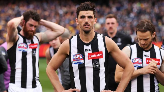 Scott Pendlebury finished the 2018 season fighting a serious back injury. Picture: Phil Hillyard