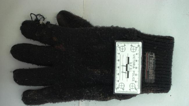 The glove found by police at the scene of the murder of Elia Abdelmessih.