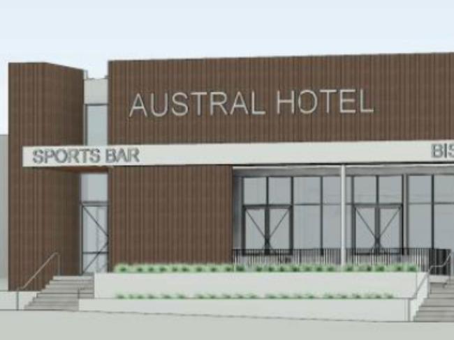 Artist impressions of proposed Austral Pub on Bringelly Rd, Austral in southwest Sydney.