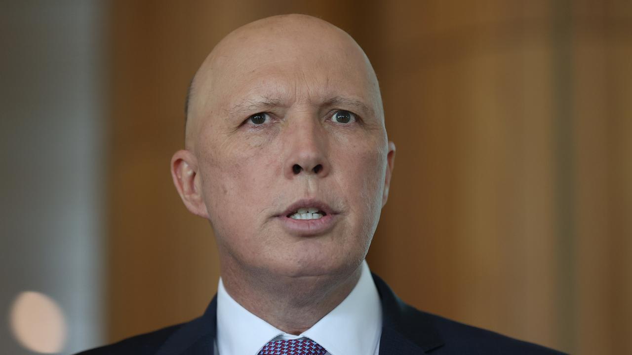 Defence Minister Peter Dutton detailed terrifying options the government considered as it prepared for the nation’s health system to be overwhelmed. Picture: NCA NewsWire / Gary Ramage