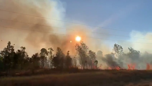 Bushfire at Biboohra in Far North Queensland