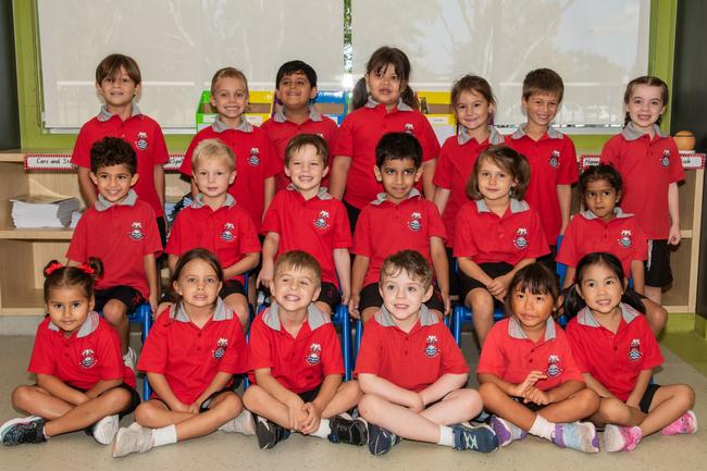 Whitsunday Anglican School Prep B 2022. (L-R) Back row: Forrest Avery, Greyson Sawtell, Abhiveer Sorout, Anna Rivera, Liara Matthews, Harry Bullock, Mary Slack; middle row: Isaiah Pritchard, Owen Stritzke, Arthur Sweet, Hasmeeth Saini, Rose Jeppesen, Kashvi Dodiya; front row: Lexi De Silva, Calista du Preez, Luke Purdon, Magnus Mackrill, Chloe Chew, Mia Guo. Picture: Michaela Harlow MKY2022PREP