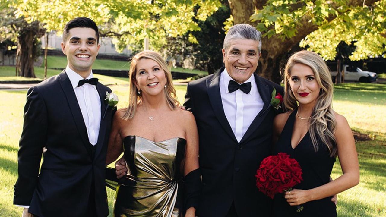 Mario Fenech with his family - Joe, Rebecca, and Bonnie. Picture: 7NEWS Spotlight