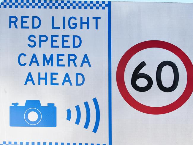 SYDNEY, AUSTRALIA - NEWSWIRE Photos - September 05, 2022:A general view of a speed camera sign in Sydney. Picture: NCA Newswire /Gaye Gerard.