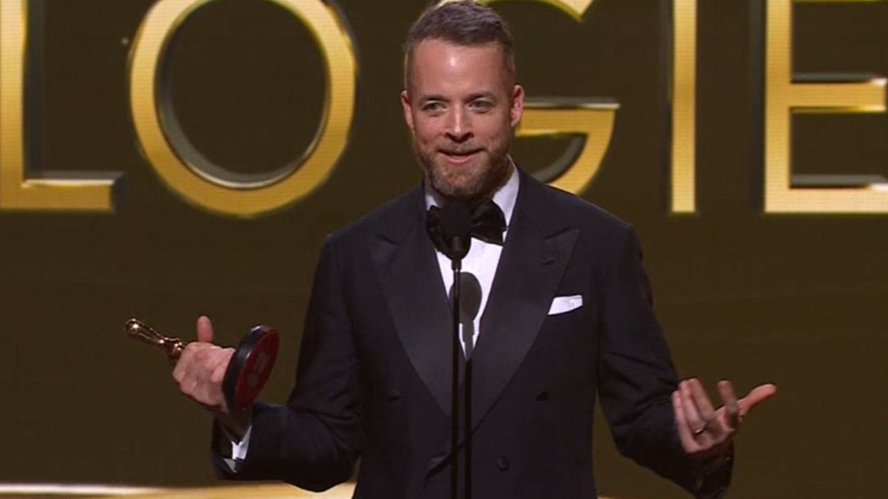 Hamish Blake wins the Gold Logie.