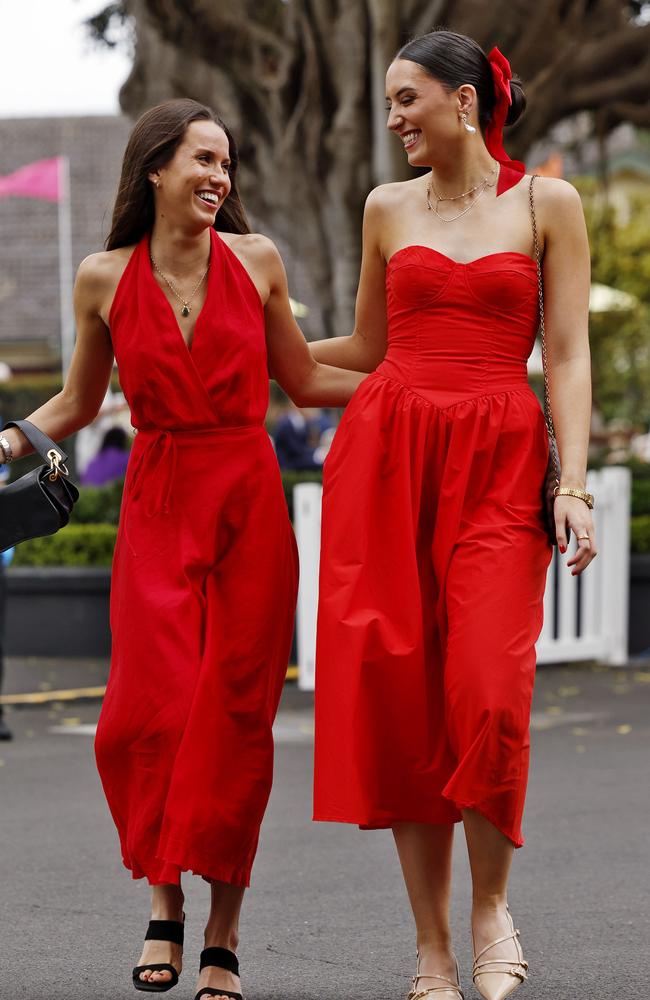 Tia Gotterson and Mirren Kneitel at Randwick Racecourse for The Big Dance Raceday. Picture: Sam Ruttyn