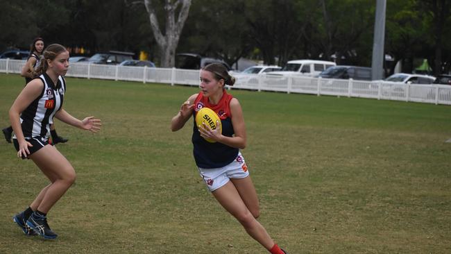 Under-17 Girls division 1 action between the Sherwood Magpies and Surfers Paradise Demons. Sunday May 14, 2023. Picture: Nick Tucker