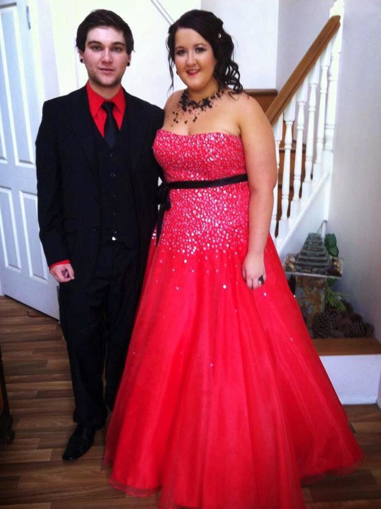 Lucy Klaus accompanied by Jayden Creighton at the Lismore High School formal. Picture: Contributed