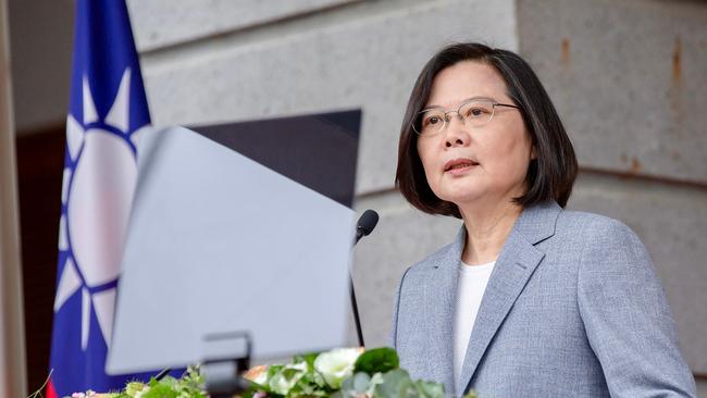 Taiwan President Tsai Ing-wen speaking at the Taipei Guest House in May. Picture: AFP