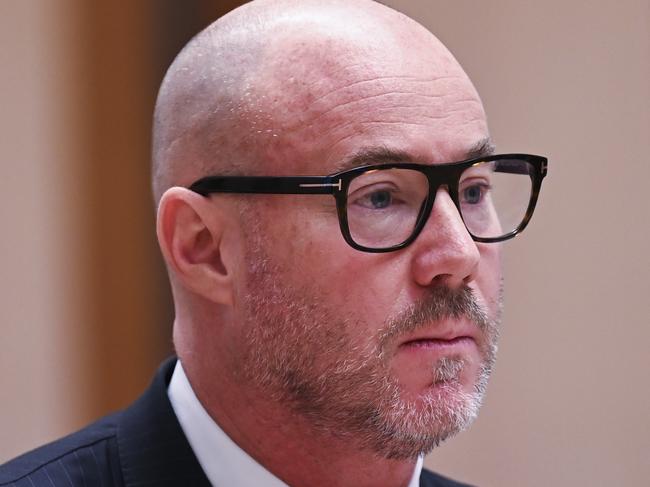 CANBERRA, AUSTRALIA, NewsWire Photos. OCTOBER 12, 2023: Former PwC boss Luke Sayers fronts a Senate inquiry into consultancy services at Parliament House in Canberra. Picture: NCA NewsWire / Martin Ollman