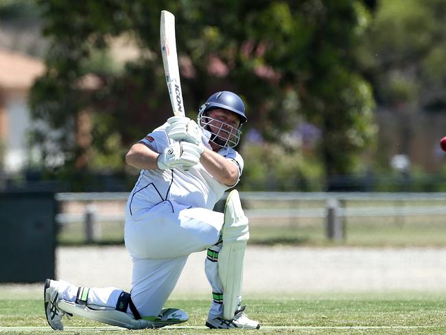 GDCA Cricket: East Sunbury v Diggers Rest Bulla Lindon Dowsett of Diggers Rest battingSaturday, January 9, 2021, in Sunbury, Victoria, Australia. Picture: Hamish Blair