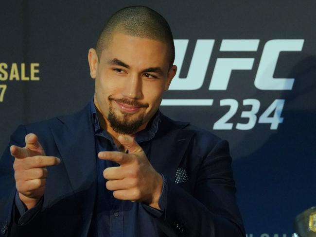 UFC middleweight title holder Robert Whittaker. Picture:/Stefan Postles