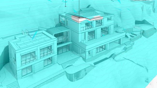 An architect’s drawing giving an indication of the scale of the property