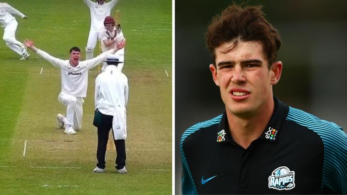 Josh Baker was bowling just hours before his death. Photo: Getty and Worcester Cricket Club.