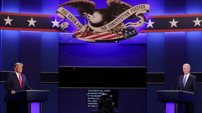 US President Donald Trump (left) and Democratic Presidential candidate and former US Vice President Joe Biden faced off in the second and final presidential debate at Belmont University in Nashville, Tennessee. Picture: AFP